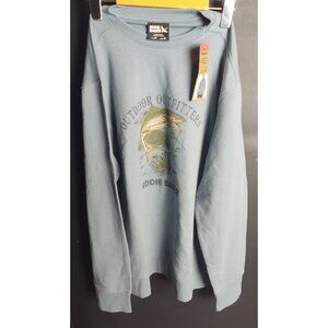 Eddie Bauer Men’s Slate Blue Fleece Sweatshirt Pullover Size M NWT